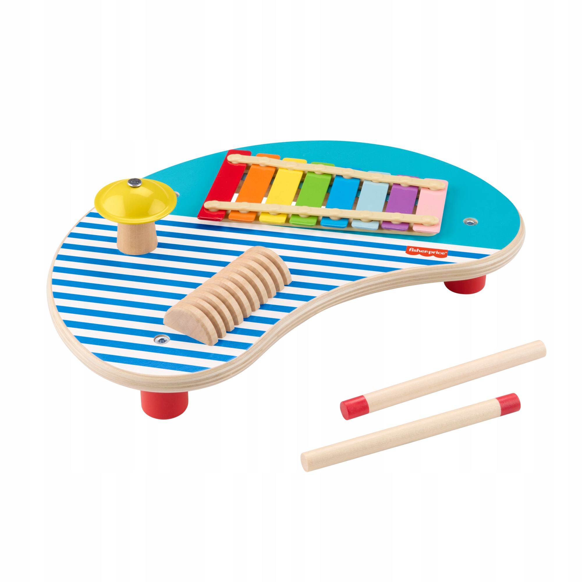Fisher-Price Hudobný stolík pre deti Drevená hračka Sada 2+ kusov HXT91